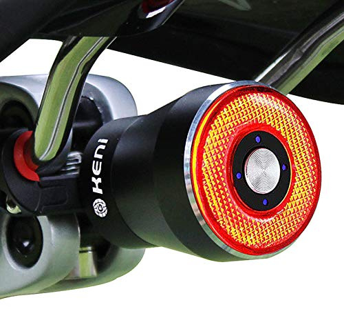 G Keni Smart Brake Sensing Rear Bike Lights, Auto Light Sensing Bike Tail Light, IPX6 Waterproof, Ultra Bright LED Taillights, Rechargeable Safety Road Back Bicycle Lights for Night Riding