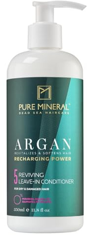 PURE MINERAL - Leave-In-Balsam med Arganolja - 350ml | Leave-in-balsamet med arganolja reder ut, återfuktar och gör torrt hår lättare att styla.