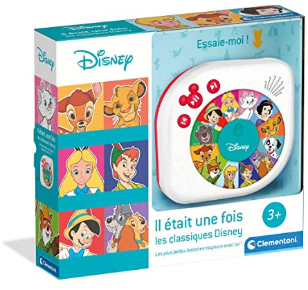 Clementoni | Il Était Une Fois – Les Classiques Disney pour Enfants 3 Ans+ | Conteur Audio avec 12 Histoires Narrées Disney | Jouet Éducatif avec Haut-Parleur Intégré | Écoute Autonome Enfant