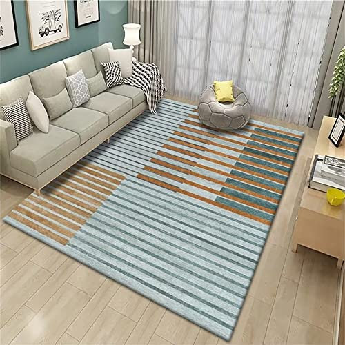RUGMRZ Kinderzimmer Teppiche Mädchen Balkon Bodenbelag modern Moderne Blaue Wohnzimmer waschbare Teppich Küche Antislip Webteppich 100X200cm