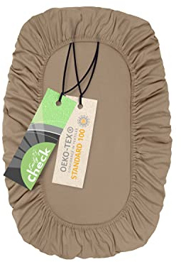 Emily´s Check Universal Spannbezug - Blickdicht - extra elastisch 1596.2325, ca. 60 x 95 cm, Sand