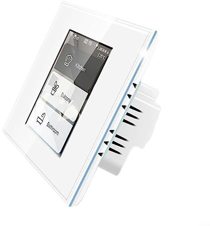 For Tuya WiFi LCD Smart Light Switch Works 4 In 1, Light/Curtain 3 Gang Switch-White