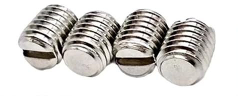 Lot de 30 vis sans tête M1,2 x 4 mm avec fente avec bout conique en acier inoxydable argenté ISO4766 30 vis sans tête M1,2 en acier inoxydable