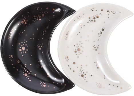 Zerodeko 4stücke Mondform Kristall Schmuckablage Elegante Organizer Für Steine Schmuck Und Ätherische Öle Tabletts Für Stilvolle Home-dekoration