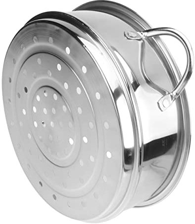 PRETYZOOM 304 Stainless Steel Steamer Basket 16cm Small Dim Sum Food Steamer Cooking Rack Handles Kitchen Steaming Tool for Buns and Vegetables