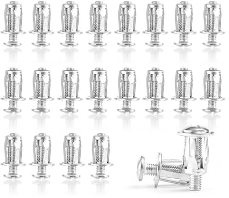20 StüCk HohlraumdüBel Metall Set M5x25,Blütenblattmutter Schrauben SpreizdüBel,RigipsdüBel MetalldüBel,Jack Nuts HohlwanddüBel für Wagenheber/Wagenmutter/HohlwäNde/DüNne Metall (20, M5x25)