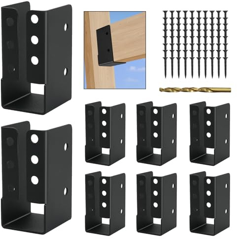 CYGIVC 8-Pack 2x4 Joist Hangers Concealed Flange Header Tie for Wood