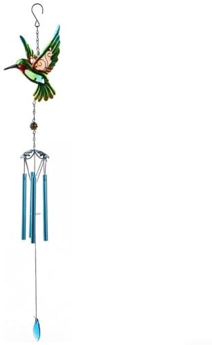 Carillon éolien élégant à suspendre, métal pour décoration de la maison, mélodies harmonieuses (D)