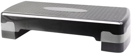 Dickly Aerobic-Stepper, Trainings-Stepper-Plattform, Trainingsplattform, höhenverstellbarer Workout-Stepper für das Home-Gym-Yoga, Schwarz Und Grau, 68cm