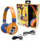 Lexibook, Naruto, 2-in-1 Bluetooth & kabelgebundene Kopfhörer mit Mikrofon und Steuertasten, faltbar und verstellbar, langlebiger Akku, Orange/Blau, HPBT010NA