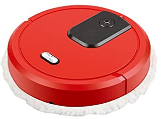 Vacuum Cleaner Three in One Intelligent Sweeping Robot Vacuum Cleaner Rechargeable Dry and Wet Lazy Broom for Both Dry and Wet use Pool New 83 for Broadleaf Trees and Carpets (Color : Black) (Red )