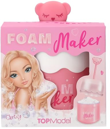 Depesche 13505 TOPModel - Schiuma Beauty and Me, in rosa e bianco, con motivo a orsetto, per sapone schiumogeno e gel lavante