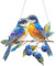 LUMOOM Decoración Colgante para Ventana En Vidrio De Colores, Atrapasoles Colibrí para Colgar En Ventanas, Colgante De Pájaro En Acrílico con Cadena, Decoración para Ventanas Y Puertas para Hogar