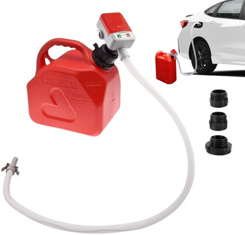 Pompa benzina elettrica per tanica con arresto automatico - pompa carburante e oli, trasferimento benzina e diesel con tubo flessibile