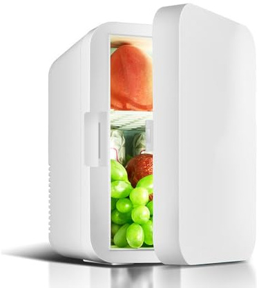 Blendra 8L Mini Fridge,Skincare Fridge Small Refrigerator for Bedroom,Home And Car, Cooler and Warmer For Drinks and Cosmetics,220VAC/12V DC,White