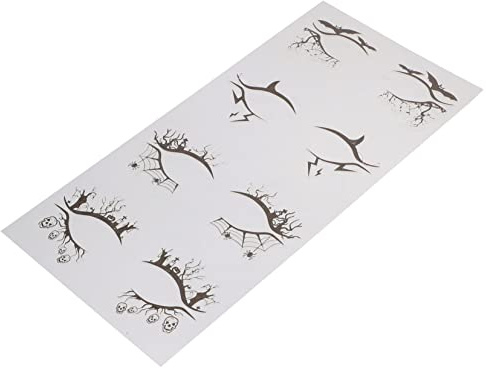 Healeved 4 Paare Halloween Augen Make Up Aufkleber Augenlinien Sticker Material für Kostümparty Cosplay Karneval Geheimnisvolles Design Wiederverwendbar