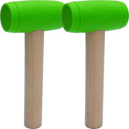 Gogogmee Simulations Holzhammer Kinder Spielzeug Für Kleinkinder Gratfrei Poliert Kinderfreundlich 2 Stück Bunt Geschenk Für Geburtstage Und Feiertage