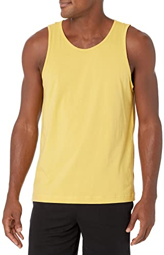 Amazon Essentials Camiseta de Tirantes de Ajuste Normal Hombre, Amarillo Mostaza Claro, XL