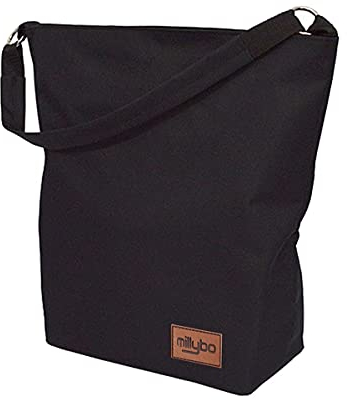 millybo Shopper Bag Fahrradtasche Gepäckträgertasche Fahrrad Tasche (312.005 Black)