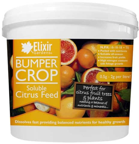 Elixir Gardens Soluble Citrus Feed Fertiliser | NPK 18:18:18 + TE | 200g - 20kg | 10kg Tub