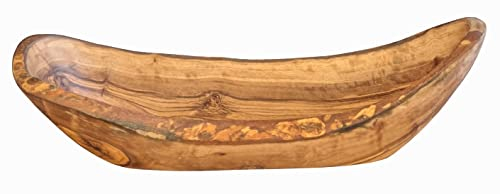 ZERAZI | Rustikale Brotschale | Obstschale | Olivenholz | ca. 30 cm | ökologisch | komplett handgefertigt | langlebig | hygienisch