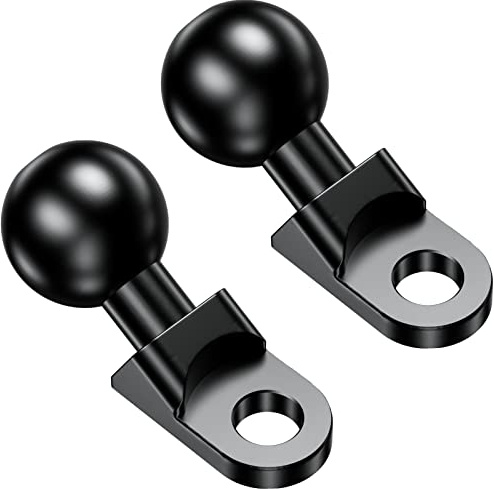 BRCOVAN Aluminiumlegierung Rückspiegel-Montagebasis mit 1-Zoll-TPU-Kugel | mit 10 mm Befestigungsloch, Kompatibel mit RAM Mounts B Größe 1 Zoll Kugel Doppelsockelarm, 2St