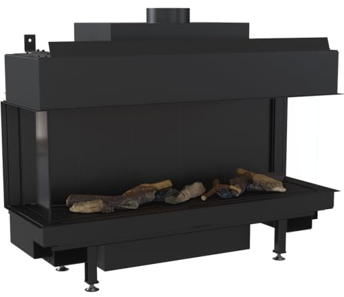 KRATKI Camino a gas LEO 8,2 kW bifacciale A Ecodesign alta efficienza 100 | Gas, classe A. Kratki PRO; per recupero calore.; combustione efficiente; basse emissioni; vetro resistente al calore