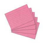 Papiertiger 100 Karteikarten (DIN A8, rosa, liniert, 1)