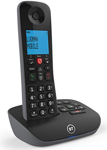 BT Essential Cordless Landline House Phone with Nuisance Call Blocker, Digital Answer Machine, Single Handset Pack (Renewed)