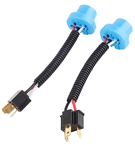Klanata 2-teiliges Scheinwerfer-Umrüstkabel, 9007-Stecker auf H4-Buchse, Adapter, Kabelbaum für Scheinwerfer-Upgrade, für Fahrzeugbeleuchtung, Scheinwerfer-Ersatz