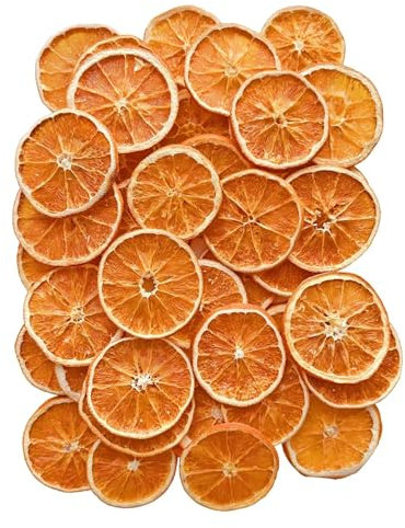 50 Stück Getrocknete Orangenscheiben, Orangenscheiben Getrocknet Deko, Natur Potpourri Weihnachten Deko für Weihnachtskranz, Adventskranz Basteln, Weihnachtsdekoration, Adventsdekoration
