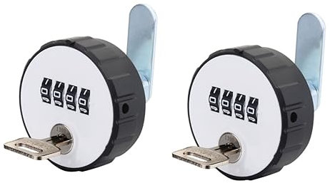 ARTIBETTER 2St Kombinationsschloss Tastatur Riegel Nocken Vorhängeschloss mit 4 Zahlen Klaviatur exzenterverschluss camlock Aktenschrankschloss Schubladenschloss Technische Kunststoffe Black