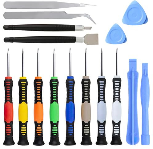 16 Pezzi Set Cacciaviti Magnetici Piccoli, Kit di Mini Cacciaviti Precisione in Plastica e Acciaio Legato, per Telefoni Cellulari, Computer, Occhiali, Riparazione di Orologi (Colorato)