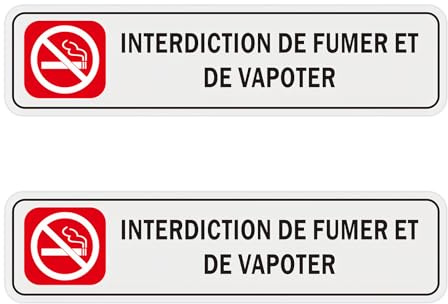 Acuxiaza Panneau Interdiction de Fumer et Vapoter en Aluminium, 20 x 5 cm