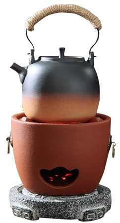 RéChaud De Camping En Terre Cuite, Petit RéChaud à Charbon Portable, Rond Et Ventilé, Pour La PréParation Du Thé, IdéAl Pour Les FêTes, Le Camping Et Les Barbecues.(X-Large)