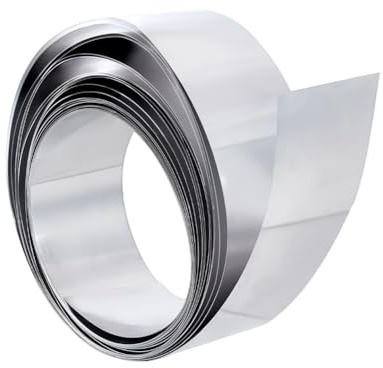 NBEADS 1 Rolle 5m Flacher Aluminiumdraht, 5cm DIY Lünette Einstellung Draht für DIY Handwerk Schmuckherstellung, 0.2mm Dick