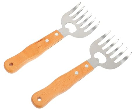 Kisangel 2stücke Edelstahl BBQ Fleischkrallen Flaschenöffner Hitzebeständige Bärenklauen Für Pulled Pork Grillwerkzeug Mit Rutschfestem Griff Zum Zerteilen Von Fleisch Und Fleischhandhabung