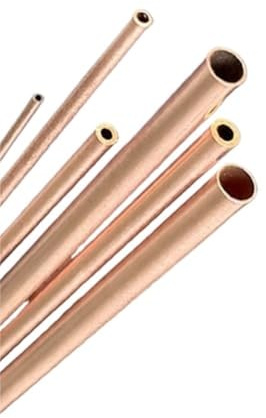 FRAOMHFW Tubo capilar de Cobre T2, tubería de pequeño Calibre, tubería Recta rígida, diámetro Exterior: 1,5, 1,8, 2, 2,5, 3, 3,5, 4, 4,5, 5, 5,5, 6, 6,5, 7, 7,5, 8, 8,5, 9, 9,5 mm(500MM X5PCS_9X8MM)