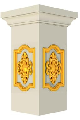 Moules en béton pour piliers de balcon, moulage en ciment pour espacement de balcon, moule en béton pour balustrade ABS, moule pour colonne ronde romaine pour clôture, balcon, piscine(D,40cm)