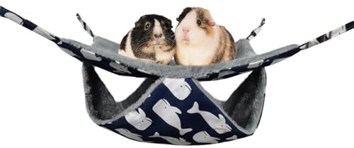 Uhngw Hängmatta för små djur | varm tvättbar gunga med krokar, smådjur illersäng chinchilla hängmatta | för ekorre papegoja gerbil socker glidare husdjur lek vinter lägenhet inomhus