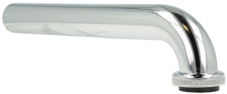tecuro Wandrohr mit 90° Bogen für Siphon Waschbecken, Ø 32 mm, Länge 250 mm kürzbar, Edelstahl verchromt, Geruchsverschluss - mit Rändelmutter und Keildichtung