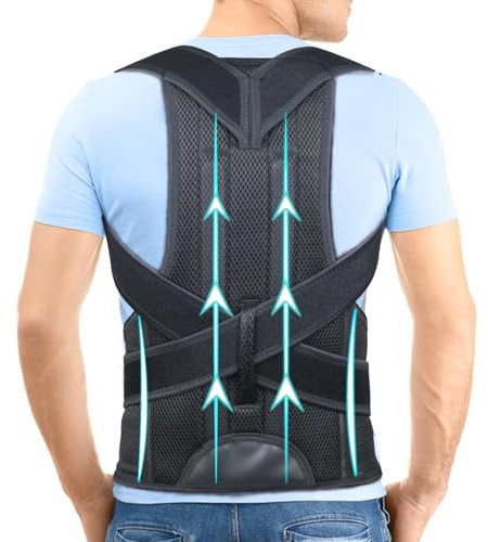 PAZAPO Posture Corrector for Men and Women - Back Brace Full Back Support Straightener for Hunchback - Upper and Lower Lumbar to Relieve,X-Large(37-42 Inches)