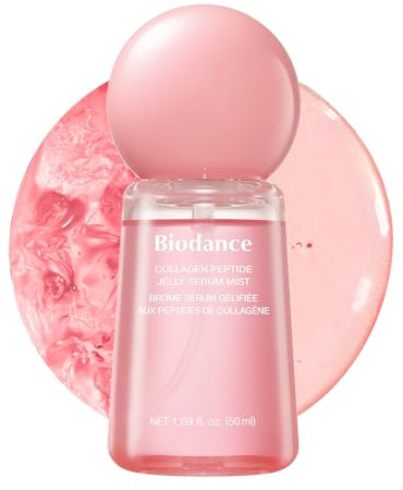 BIODANCE Collagen Peptides Jelly Serum Mist, Hydrating Face Mist, Plumping, Anti-Aging Face Spray, Sprayable Hydrogel, Travel Essentials & Self Care Gifts for Women, Korean Skin Care | 1.69 fl.oz
