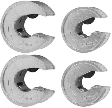 Ubric 2 cortatubos de 15 mm y 22 mm, Cuerpo de aleación de Zinc, Disco de Tubo Redondo para Cortar Cobre, latón, PVC, Aluminio