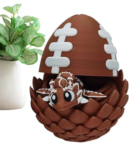 Ssdkpe Dragon Egg - Moveable Joint Realistic Collectible - Dragon Egg with Miniature - for Boys Kids Office Bedroom Desk Bedside Table Bookshelf