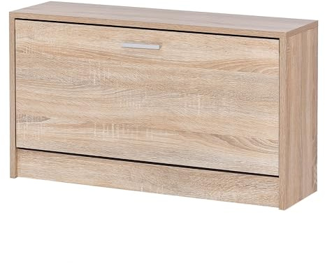FineBuy Schuhbank Split 80x24x47 cm mit Sitzfläche, Schuhkipper | Flurbank klein und geschlossen, Sitzbank schmal mit Stauraum, kratzfeste Oberfläche, Garderobenbank