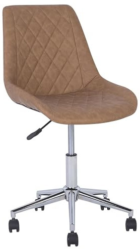 Beliani Moderner Bürostuhl aus elegantem Kunstleder braun Maribel