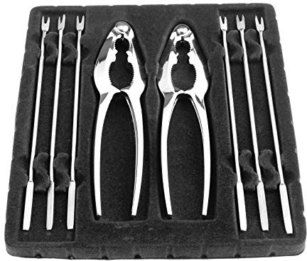 Create idea 4paare FISCHBESTECK Seafood Besteck Meeresfrüchte Krebse Edelstahl Werkzeug mit Gabeln Hummer Krabben Cracker/Nussknacker Krabbenschäler