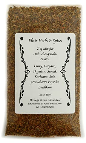 70 g grekisk kryddblandning för kyckling rätter av Elixir örter & kryddor från Kreta #27
