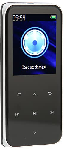 Lecteur MP3/Lecteur MP4, Carte SD Slim Classic Lecteur Enregistreur Vocal Numérique Enregistrement en Un Clic Boutons Tactiles Multi Function Portable Playe (32 Go)